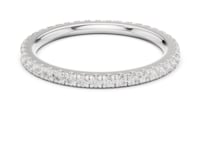 Petite Round French Pave Eternity Band - White Gold