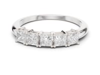 Princess Five-Stone Anniversary Band - White Gold