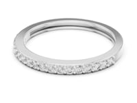 Petite Round Prong Half Band - White Gold
