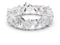 Marquise, Heart and Round Alternating Eternity Band - White Gold