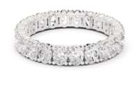 Oval Shared-Prong Petite Full Eternity Band - White Gold