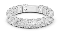 Oval Shared-Prong Full Eternity Band - White Gold