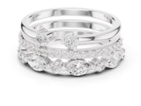 Marquise and Round Multi-Row Ring Guard Enhancer - White Gold