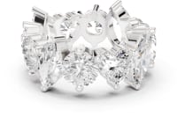 Heart, Marquise and Round Scatter Full Eternity Band - White Gold