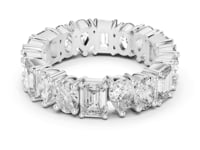 Emerald, Pear and Oval Eternity Band - White Gold
