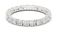 Cushion Shared-Prong Slim Full Eternity Band - White Gold