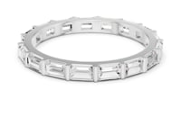 Baguette Bar-Set Full Eternity Band - White Gold