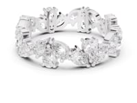 Alternating Pear Eternity Band - White Gold
