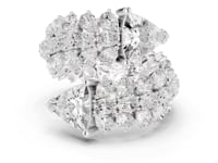 Trillion Tip Cluster Wrap Ring - White Gold