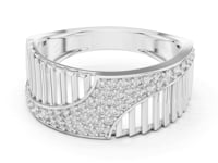 Pave Wing and Ladder Ring - White Gold