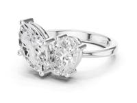 Oval And Marquise Toi Et Moi Ring - White Gold