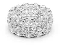 Marquise, Princess and Oval Lattice Eternity Ring - White Gold