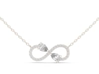 Pear Infinity Duo Pendant - White Gold