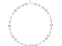 Mixed-Cut Diamond Bezel Station Necklace - White Gold