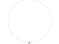 Pear Solitaire Pendant Necklace - White Gold
