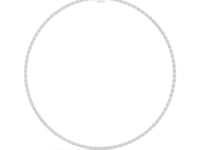 Classic Round Tennis Necklace - White Gold