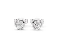 Round Diamond Four-Prong Studs - White Gold
