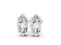 Classic Marquise Solitaire Studs - White Gold