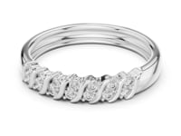 Twisted Vine Stackable Band - White Gold
