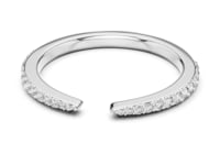 Open Pave Stackable Ring - White Gold