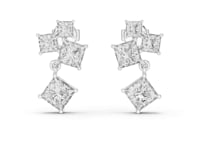 Tilted Princess Cascade Drops - White Gold