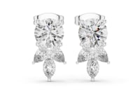 Round, Pear and Marquise Petal Drops - White Gold