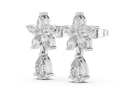 Marquise Star Pear Drops - White Gold