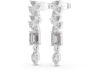 Marquise and Emerald Line Drops - White Gold