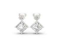 Kite Princess Drop Studs - White Gold