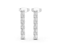 Baguette Bar Drops - White Gold