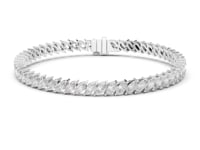 Slanted Marquise Tennis Bracelet - White Gold
