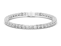 Cushion Four-Prong Tennis Bracelet - White Gold