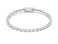 East-West Baguette Tennis Bracelet - White Gold