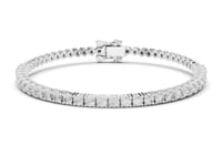 Classic Round Tennis Bracelet - White Gold