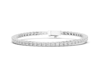 Delicate Round Tennis Bracelet - White Gold
