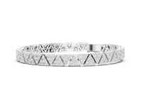 Triangle Cluster Tennis Bracelet - White Gold