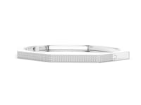 Octagonal Pave Bangle - White Gold