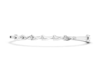 Twisted Vine Bezel Bangle - White Gold