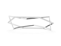 Interlocking Polygon Pave Bangle - White Gold