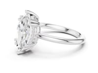 Marquise Eight-Prong Crown Solitaire Engagement Ring - White Gold