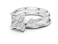 Princess Vintage Marquise Bridal Set - White Gold