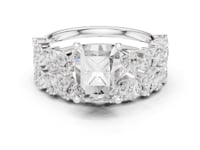 Radiant Marquise Cluster Bridal Set - White Gold