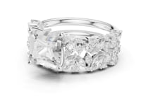 Princess Marquise Cluster Bridal Set - White Gold
