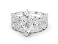 Marquise Cluster Bridal Set - White Gold