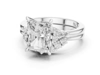 Radiant Floral Cluster Bridal Set - White Gold
