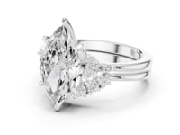 Marquise Floral Cluster Bridal Set - White Gold