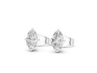 Premier Marquise Solitaire Studs - White Gold