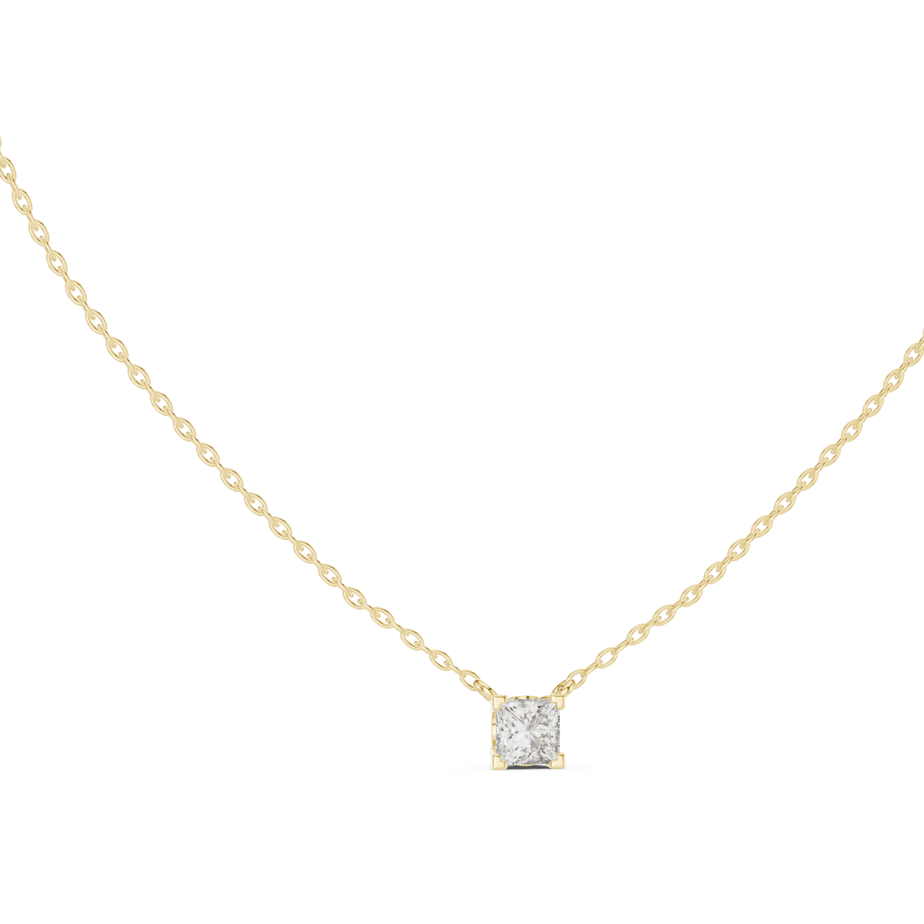 Princess Solitaire Pendant - Petite