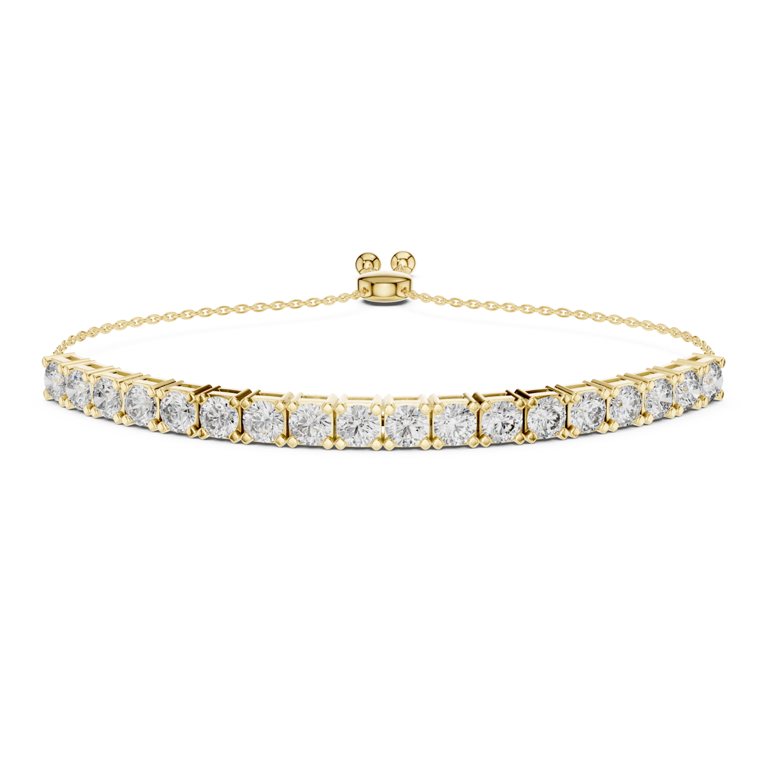 Gold Round Bolo Bracelet Front View