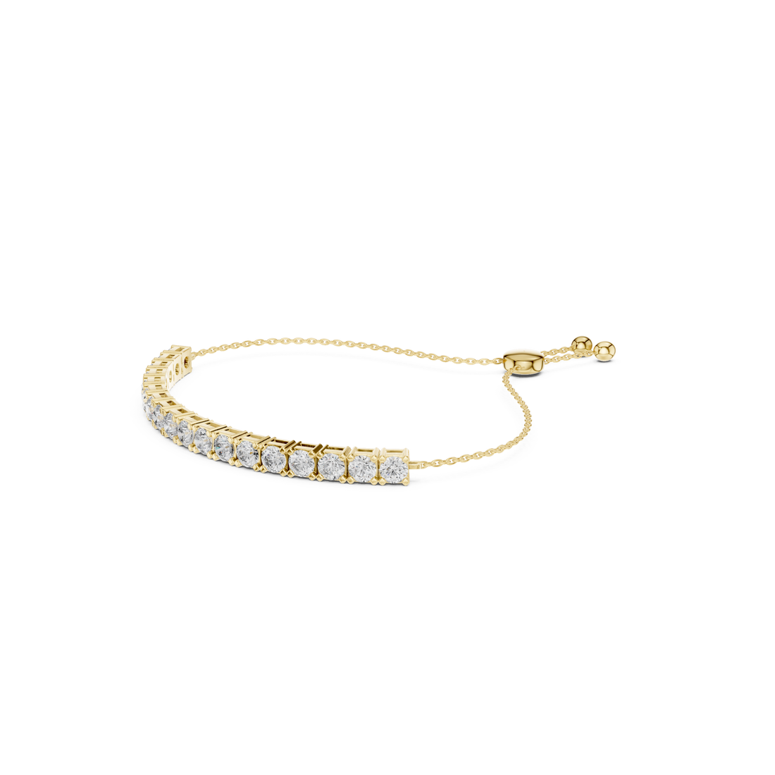 Gold Round Bolo Bracelet Front View